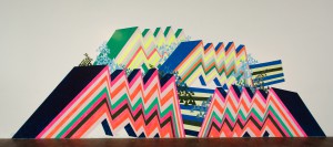 brightly colored mural/installation by Natalie Lanese